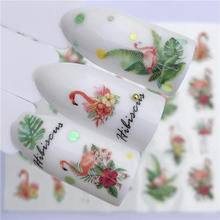 WUF 1 лист дизайн ногтей Французский черный Кружева цветы дизайн переводная вода полное покрытие наклейки для ногтей Наклейка 2024 - купить недорого