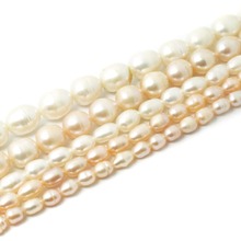 High Quality 35.5CM Natural Freshwater Pearl Beads Multi Size Rice-shaped Loose Beads For DIY Elegant Bead Bracelet Jewelry 2024 - buy cheap