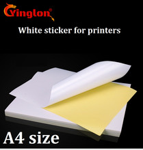 Free shipping 50 pcs/lot A4 White paper stickers self adhesive handwriting inkjet laser printer brown A4 printing stickers 2024 - buy cheap