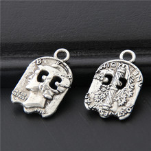 25pcs  Silver Color  Geometric Shape Portrait Charms Character Pendant Making Jewelry Handmade Accessories 22x13mm A3065 2024 - buy cheap