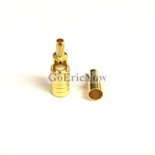 10 шт. RF Coax золотистый тональный прямой SMB Женский обжимной соединитель Адаптер для RG316 RG174 2024 - купить недорого