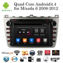 Radio con GPS para coche, reproductor con Android 4,4, cuatro núcleos, 8 pulgadas, DVD, Bluetooth/RDS/USB/SD/3G/wifi/TPMS, para Mazda 6 2008-2012 2024 - compra barato