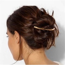 New Simple Women Barrette Gold Silver Color Hair Clip Hair Accessories 4H3004 2024 - buy cheap