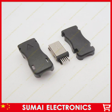 50sets/lot Free shipping 3 in 1 mini usb male plug MINI 10P 10Pin USB Jack MINI USB 10P Connector For Philips 2024 - buy cheap
