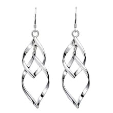 Pendientes de gota de hojas brillantes para mujer, 100% Plata de Ley 925 auténticos, joyería fina, el mejor regalo 3Y409 2024 - compra barato