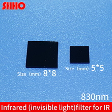 Filtro de película recubierta IR de alta calidad, banda de paso de 830nm, transmisividad láser> 90%, filtro láser infrarrojo de Filtro de vidrio negro, espectro IR 2024 - compra barato