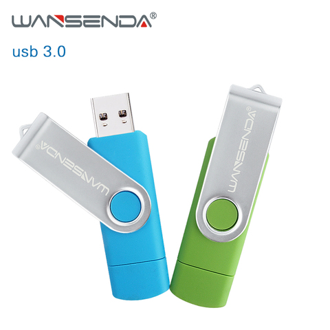 WANSENDA OTG USB flash drive Pen Drive for SmartPhone/Tablet/PC 32GB 64GB 128GB 256GB Pendrive High speed USB 3.0 Memory Stick 2022 - buy cheap