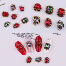 10PCS Nail Rhinestones Glitter Ruby Charms Jewelry Crystal Rhinestone Gem For Nails Art Decorations Manicure Tools JE304-310 2024 - buy cheap