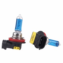 Lâmpada xenon para carro, 2 peças, lâmpada automotiva de halogênio, super branca de longa vida útil, 12v, 55w, 6000k 2024 - compre barato