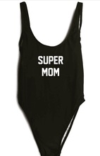 Macacão super mamãe peça única, estampado, bodysuit, roupa de banho, moda praia 2024 - compre barato