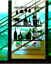 Wine Vinyl Wall Decal Wine Cortail Drinks Art Wall Sticker  Wine Shop Pub Bar Kitchen Wall Decor Window Glass Home Decoration 2024 - buy cheap