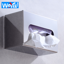 Soporte creativo de papel higiénico, caja de acero inoxidable, soporte de papel tisú, estante para rollo de baño, soporte para papel de cocina, montado en la pared 2024 - compra barato