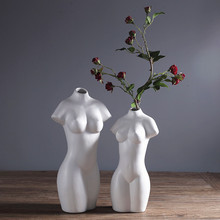 Abstract nude art woman sculpture ceramic vase Exquisite people image ceramic vases Fun home ceramic decoration 2024 - buy cheap
