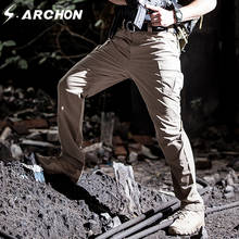 S.ARCHON M3 хлопковые водонепроницаемые армейские брюки-карго, мужские повседневные дышащие военные брюки с большим карманом, тактические брюки с эластичной резинкой на талии 2024 - купить недорого