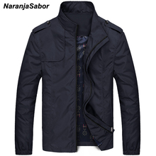 NaranjaSabor Mens Brand Clothing 2020 Autumn Men's Jackets Spring Mens Coats Slim Trench Male Windbreaker Casual Outerwear 4XL 2024 - buy cheap