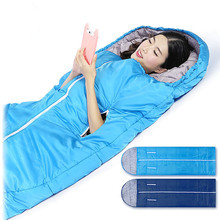 2 Person outdoor adult camping thicken warm ultralight lazy bag indoor thermal cotton can expose hand arm envelope sleeping bags 2024 - buy cheap