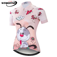 Camiseta feminina de manga curta weimostar, para ciclismo e mountain bike, secagem rápida, mtb 2024 - compre barato
