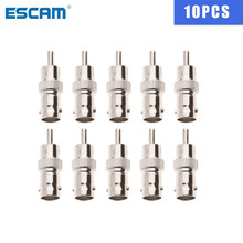 ESCAM 10pcs Wholesale BNC Male to RCA Female Coax Cable Connector Adapter F/M Couple for CCTV Surveillance Camera System Kit 2024 - buy cheap