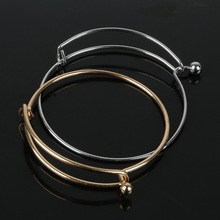 Fashion 6pcs/gold/Rhodium Adjustable Expandable Iron Bangle Bracelet Fashion Wire Bracelets open Type bangle for Women Jewelry 2024 - buy cheap