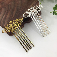 15*38mm Filigree Flower Hair Comb Women Bride Wedding Hair Jewelry Accessories Blanks to Match Ancient Chinese Hanfu Dress 2024 - buy cheap