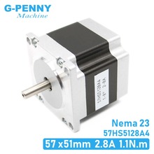 Motor de passo nema23, 57x51mm, 2.8a, 1.1n. m, motor de passo latioz-in nema 23, cnc para impressora 3d de roteador 2024 - compre barato