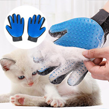 Luva de silicone para escovar gatos e cães, desembaraça, massageia e escova para limpeza de animais de estimação 2024 - compre barato