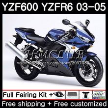 Корпус для YAMAHA YZF-R6 03 04 05 YZF600 в наличии синий YZF R6 2003 2004 2005 14HC.10 YZF 600 R 6 YZF-600 YZFR6 03 04 05 комплект обтекателей 2024 - купить недорого