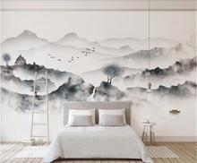 Modern Creative Water Ink Mountain Mural Wallpaper for Living Room Art Wall Decor HD Photo Wall Papers Painting Customize 2024 - buy cheap