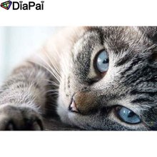 DIAPAI 5D DIY Diamond Painting 100% Full Square/Round Drill "Animal cat" Diamond Embroidery Cross Stitch 3D Decor A23799 2024 - buy cheap