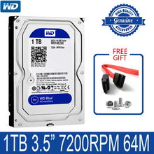 WD BLUE 1TB Internal Hard Drive Disk 3.5" 7200RPM 64M Cache SATA III 6Gb/s 1000GB HDD HD Harddisk for Desktop Computer 2024 - buy cheap