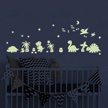 Adesivos de parede luminosos para crianças, decalques que brilham no escuro, decoração de lua, estrela, em vinil, diy, quarto, quarto, quarto 2024 - compre barato