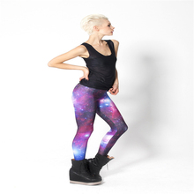 Walson-pantalones de lápiz de talla grande para mujer, Leggings de entrenamiento con estampado de estrella púrpura y galaxia, Sexy, 3D, 2018 2024 - compra barato