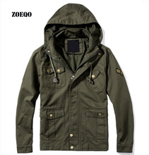 Chaqueta militar de talla grande M- 6XL para hombre, chaquetas y abrigos de algodón para soldado, color verde militar, primavera y otoño 2024 - compra barato