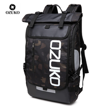 Ozuko mochila escolar repelente de água, mochila masculina de 15, 6 polegadas para laptop, viagem, para adolescentes, casual 2024 - compre barato