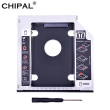 CHIPAL 2nd HDD Caddy 12.7MM Universal Aluminum for 2.5" 12.5mm 9.5mm 9mm 7mm SSD HDD Box Enclosure + Dual LED for Laptop CD-ROM 2024 - buy cheap