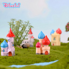 Modelo de conto de fadas castelo de resina artesanato palácio em miniatura figuras de desenhos animados mini jardim bolo acessórios de decoração brinquedos para crianças presente 2024 - compre barato