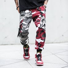 2019 Mens Fashion Splice joggers pants hip hop Streetwear Camo pants Cargo pants Men Camo Pants Mens Trousers US Size M-XXL 2024 - buy cheap