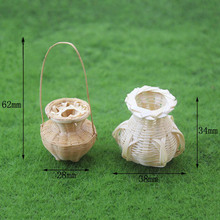 1/12 Dollhouse Miniature Accessories Mini Bamboo Basket Simulation Fish Basket Model Toys for Doll House Decoration 2024 - buy cheap