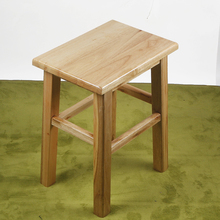 Taburete cuadrado de madera maciza, taburete práctico para el hogar, taburete de comedor alto, suave, estable, de alta carga, silla de madera cómoda Retro 2024 - compra barato