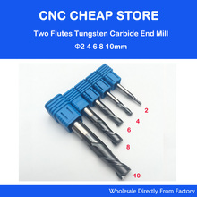 5PCS 2F CED 2,4,6,8,10mm Two / double flutes sprial HRC55 tungsten carbide end mill bit CNC Router Steel milling cutter Tools 2024 - buy cheap