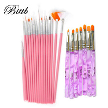Bittb 15pcs/set Nail Art Decoration Set Tools Drawing Paint Brushes Acrylic Nail Brush Design Tips Gel Nail Polish Pen 2024 - buy cheap