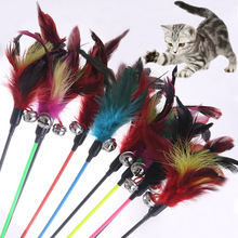 Cat Toy Feather Stick Toy For Cats Kittens Interactive Cat Toy Pet With Bell Pet Toys Cat Supplies Play Game Pet Products 2024 - купить недорого