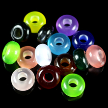 13mm Mix Color Resin Big Hole Loose Beads Fit European  Jewelry Bracelet Charms DIY 50pcs/lot 2024 - buy cheap