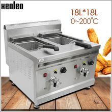 XEOLEO Commercial gas deep fryer 36L French fry fryer Frying machine chicken Stainless steel oil fryer Restaurant equipment 2024 - buy cheap