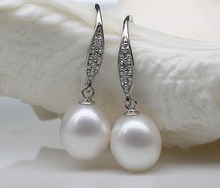 Cultured Pearl Earrings Drop Earrings Wedding Bridal Silver Earrings Fresh Water Fashion Jewelry for Charm Women 2024 - buy cheap