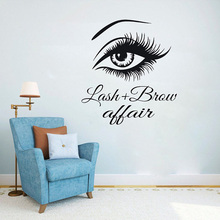 YOYOYU Beauty Salon Art Home Sticker Eyes Lashes Wall Decal Bedroom Make-up Room Decorative Home Decoration Poster ZX437 2024 - buy cheap