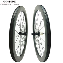 Roda de carbono c com disco de freio clincher., conjunto de roda de carbono sem câmara de ar 38mm e 50mm powerway ct31 com trava central, cycloccor de carbono. 2024 - compre barato