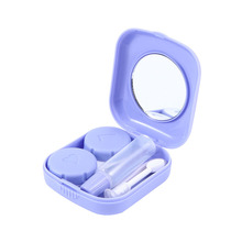 Popular Mini Square Contact Lens Case With Mirror Women Colored Contact Lenses Box Eyes Contact Lens Container Lovely Travel Kit 2024 - buy cheap