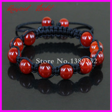 High Quality Carnelian Beads Macrame Bracelet Handmade Braiding Adjustable Bracelet Red Nature Gems Beads Bracelet Bangle 2024 - buy cheap