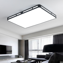 Minimalist LED Ceiling Lamp Rectangle Acrylic Black/White Smart Ceiling Lights Living Room Restaurant Bedroom Flush Panel Light 2024 - buy cheap